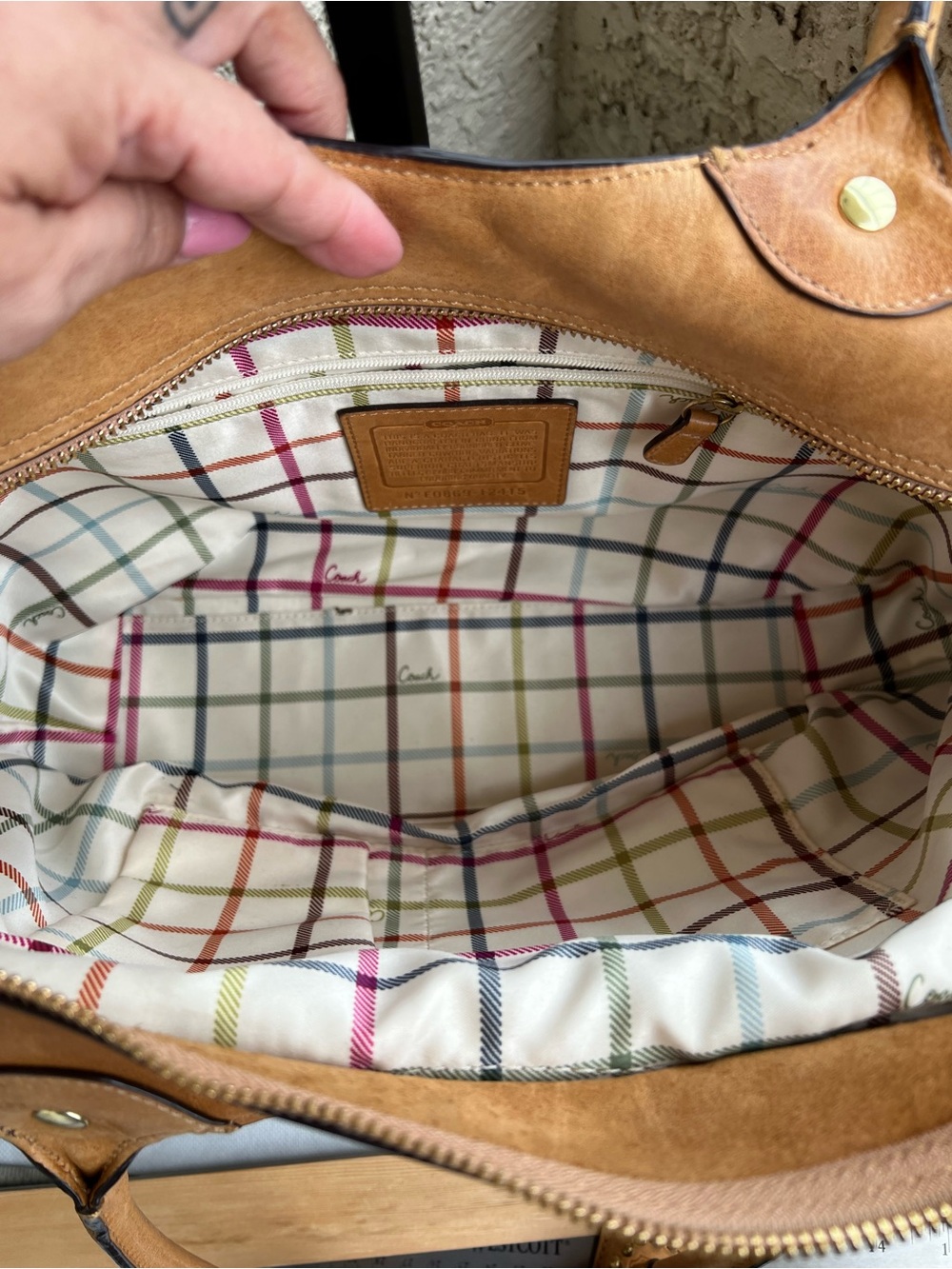 Coach legacy Bleecker Tan Leather Tote Bag - Classic Carryall - Picture 9 of 11